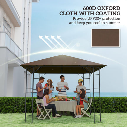 3 x 3(m) Gazebo Canopy Replacement Cover, Garden Gazebo Roof Replacement with Dr