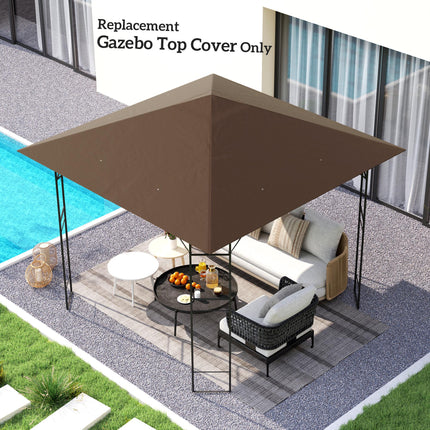 3 x 3(m) Gazebo Canopy Replacement Cover, Garden Gazebo Roof Replacement with Dr