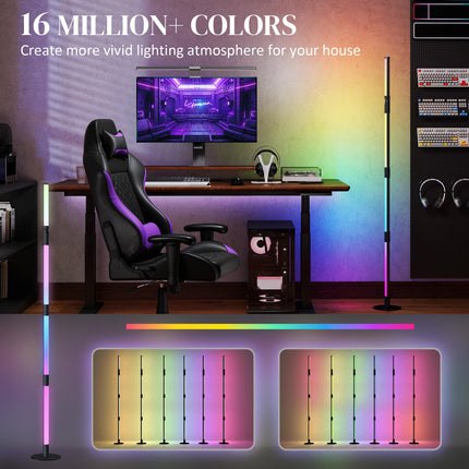 LED Floor Lamp, 360¬∞ RGB Detachable Corner Floor Lamp with App & Remote Control