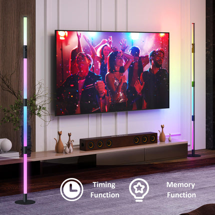 LED Floor Lamp, 360¬∞ RGB Detachable Corner Floor Lamp with App & Remote Control
