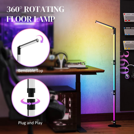 LED Floor Lamp, 360¬∞ RGB Detachable Corner Floor Lamp with App & Remote Control