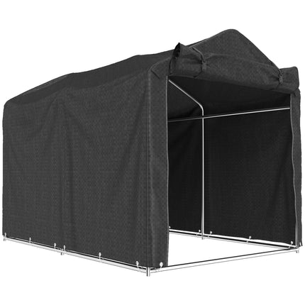 Garden Storage Tent with Roll-Up Door Waterproof Shelter - Black