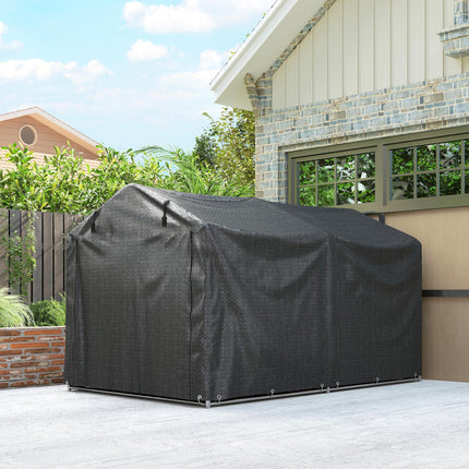 Garden Storage Tent with Roll-Up Door Waterproof Shelter - Black