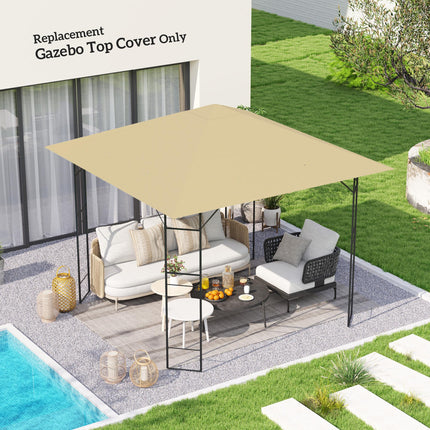 3 Piece 3x3m Gazebo Canopy Replacement Cover - Beige
