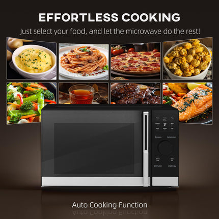 23L 800W Microwave Oven, Digital Solo Microwave with 10 Power Levels, Automatic