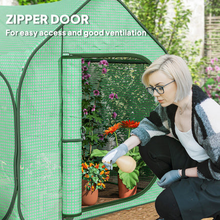 150 x 148cm Pop-Up Greenhouse with 140g/m² Plastic Cover - Green