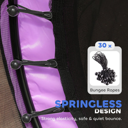 4.6ft Toddler Trampoline w/ Safety Enclosure Net, for Indoor Outdoor Use, Ages 3-6 Years, Purple