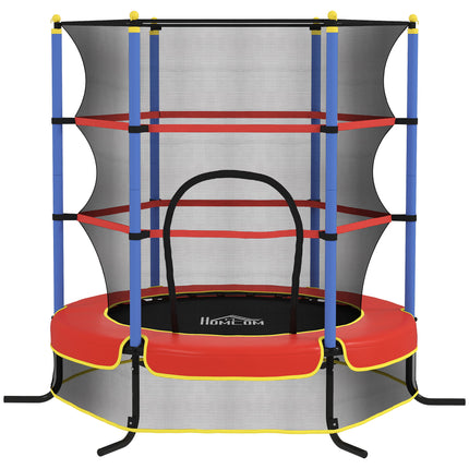 Kids Trampoline with Safety Net for Ages 3-10 Years - Blue, Red & Black