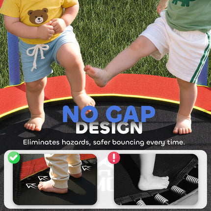 Kids Trampoline with Safety Net for Ages 3-10 Years - Blue, Red & Black