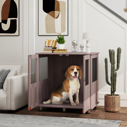Dog Crate Table for Medium and Large Dogs with Magnetic Door for Indoor Use, 85