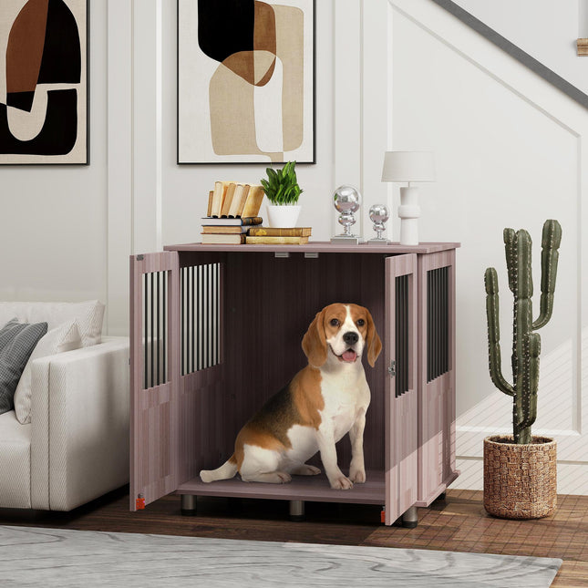 Dog Crate Table for Medium and Large Dogs with Magnetic Door for Indoor Use, 85