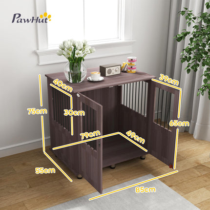 Dog Crate Table for Medium and Large Dogs with Magnetic Door for Indoor Use, 85