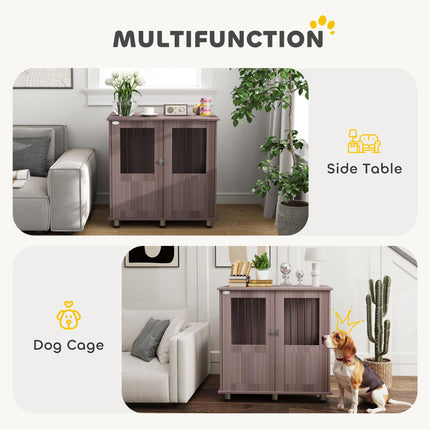 Dog Crate Table for Medium and Large Dogs with Magnetic Door for Indoor Use, 85