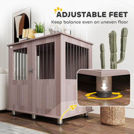 Dog Crate Table for Medium and Large Dogs with Magnetic Door for Indoor Use, 85
