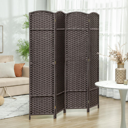 4 Panel Folding Room Divider, Freestanding Privacy Screen for Living Room, Bedro