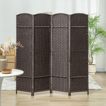 4 Panel Folding Room Divider, Freestanding Privacy Screen for Living Room, Bedro