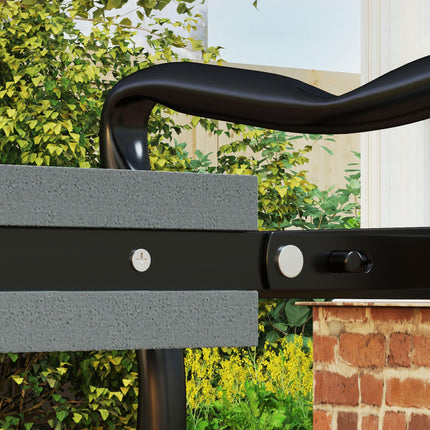 2-in-1 Foldable Garden Kneeler and Seat with Foam Pad - Grey
