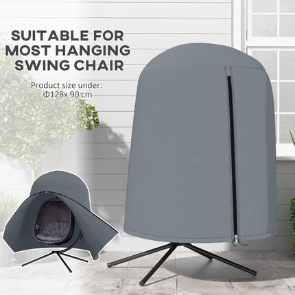 190 x Œ¶128cm Hanging Egg Chair Furniture Cover - Grey