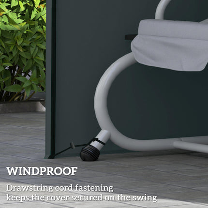 Three-Seater Waterproof Swing Chair Cover with Drawstring - Grey