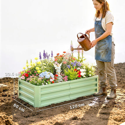 Raised Beds for Garden, Galvanised Outdoor Planters, for Herbs and Vegetables, U