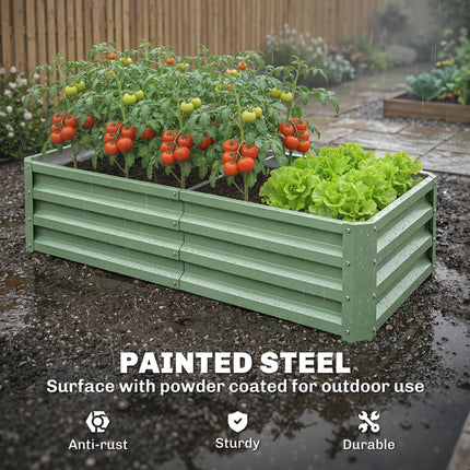 Raised Beds for Garden, Galvanised Outdoor Planters, for Herbs and Vegetables, U