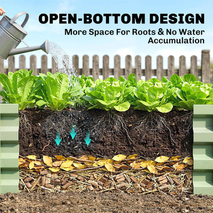 Raised Beds for Garden, Galvanised Outdoor Planters, for Herbs and Vegetables, U