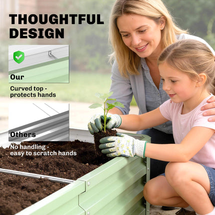 Raised Beds for Garden, Galvanised Outdoor Planters, for Herbs and Vegetables, U