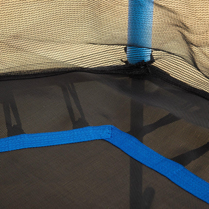 Kids Mini Trampoline Bouncer with Safety Enclosure Net for Ages 3-10 - Blue