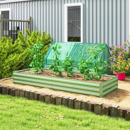 Metal Raised Garden Bed Planter Box Outdoor Planters for Growing Flowers, Herbs,