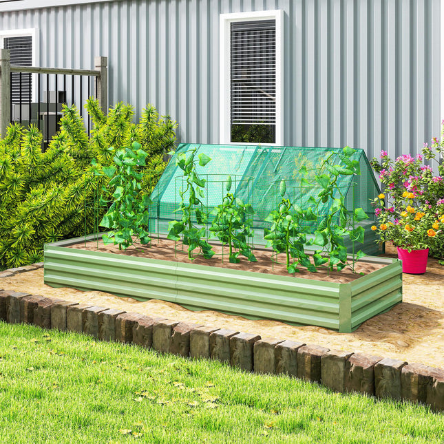 Metal Raised Garden Bed Planter Box Outdoor Planters for Growing Flowers, Herbs,