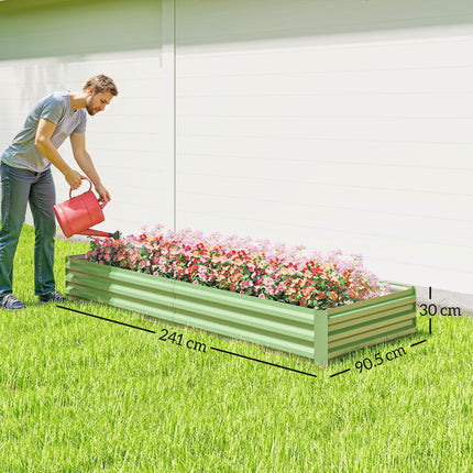 Metal Raised Garden Bed Planter Box Outdoor Planters for Growing Flowers, Herbs,
