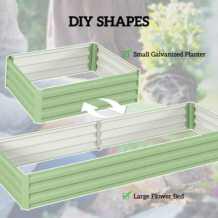 Metal Raised Garden Bed Planter Box Outdoor Planters for Growing Flowers, Herbs,