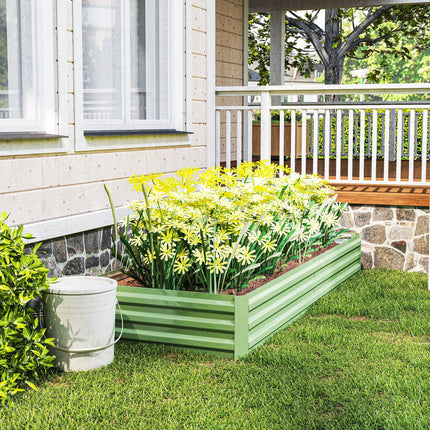 Metal Raised Garden Bed Planter Box Outdoor Planters for Growing Flowers, Herbs,