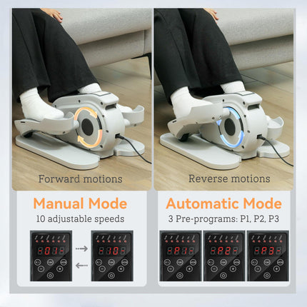 Under Desk Elliptical Machine, Seated Pedal Exerciser, Mini Electric Elliptical