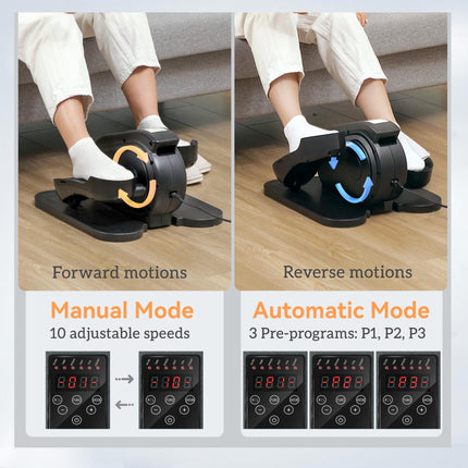 Under Desk Elliptical Machine, Seated Pedal Exerciser, Mini Electric Elliptical