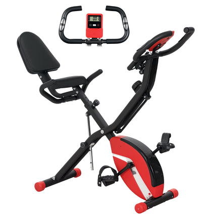 Five-in-one Foldable Exercise Bike, Stationary Bike with Arm Workout Bands, LDC
