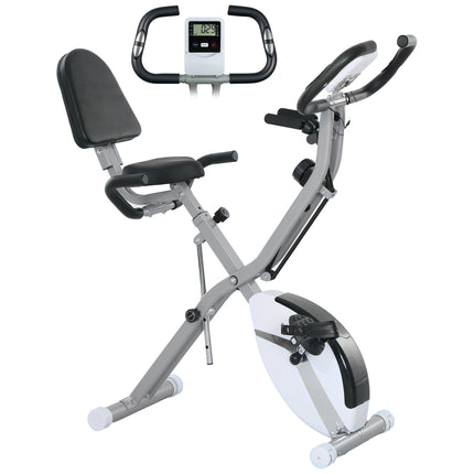 Five-in-one Foldable Exercise Bike, Stationary Bike with Arm Workout Bands, LDC