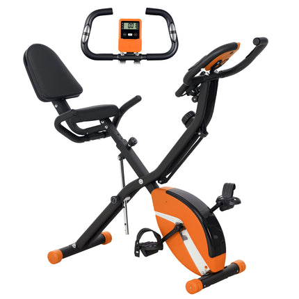 Five-in-one Foldable Exercise Bike, Stationary Bike with Arm Workout Bands, LDC