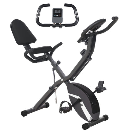 Five-in-one Foldable Exercise Bike, Stationary Bike with Arm Workout Bands, LDC