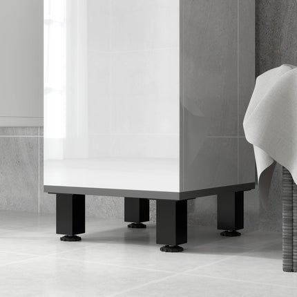 190cm Slim Bathroom Storage Cabinet - White