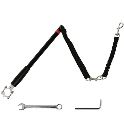 Dog Lead for Bicycle with Elastic Leash for Cycling, Training, Jogging - Black