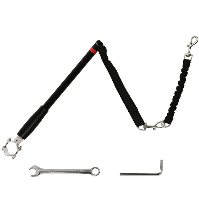 Dog Lead for Bicycle with Elastic Leash for Cycling, Training, Jogging - Black