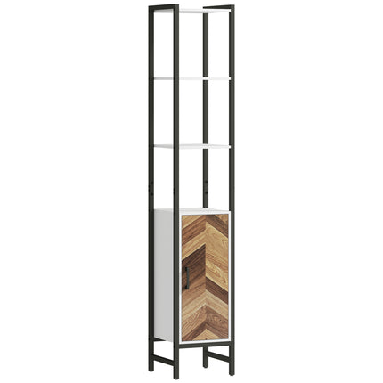 Tall Bathroom Cabinet with 3 Shelves, Slim Storage Cabinet with Adjustable Shelf