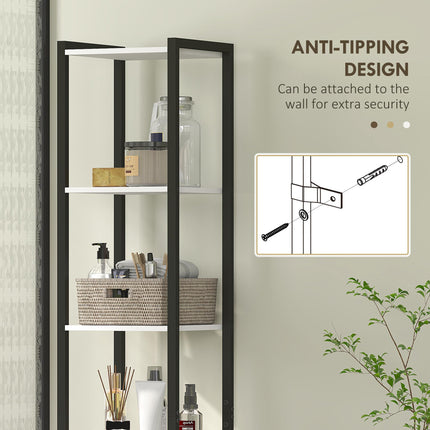 Tall Bathroom Cabinet with 3 Shelves, Slim Storage Cabinet with Adjustable Shelf