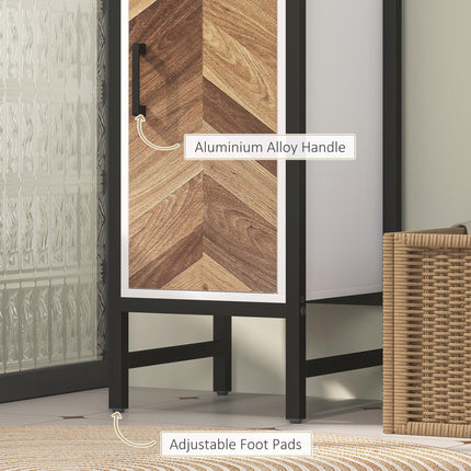 Tall Bathroom Cabinet with 3 Shelves, Slim Storage Cabinet with Adjustable Shelf