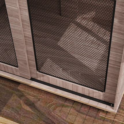 Dog Crate Furniture with Sliding Door for Large Dogs 98x60x78cm - Walnut Brown