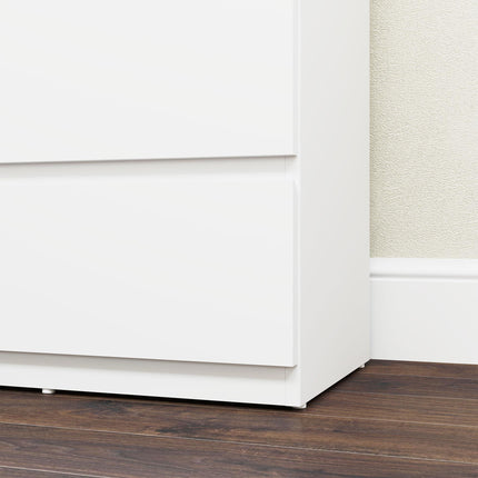 5-Drawer Chest of Drawers Storage Cabinet Modern Bedroom Dresser - White