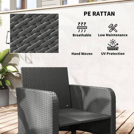 Five Piece Rattan Garden Furniture Set with 2-Tier Coffee Table and Ottomans - Garden Furniture Set With 2 Tier Coffee Table And Ottomans G