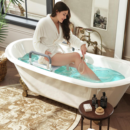 57-69cm Aluminium Frame Bath Seat - Light Blue