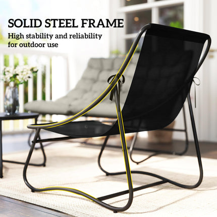 4 Seater Garden Furniture Conversation Set with Loveseat, Chairs & Glass Coffee Table - Light Grey